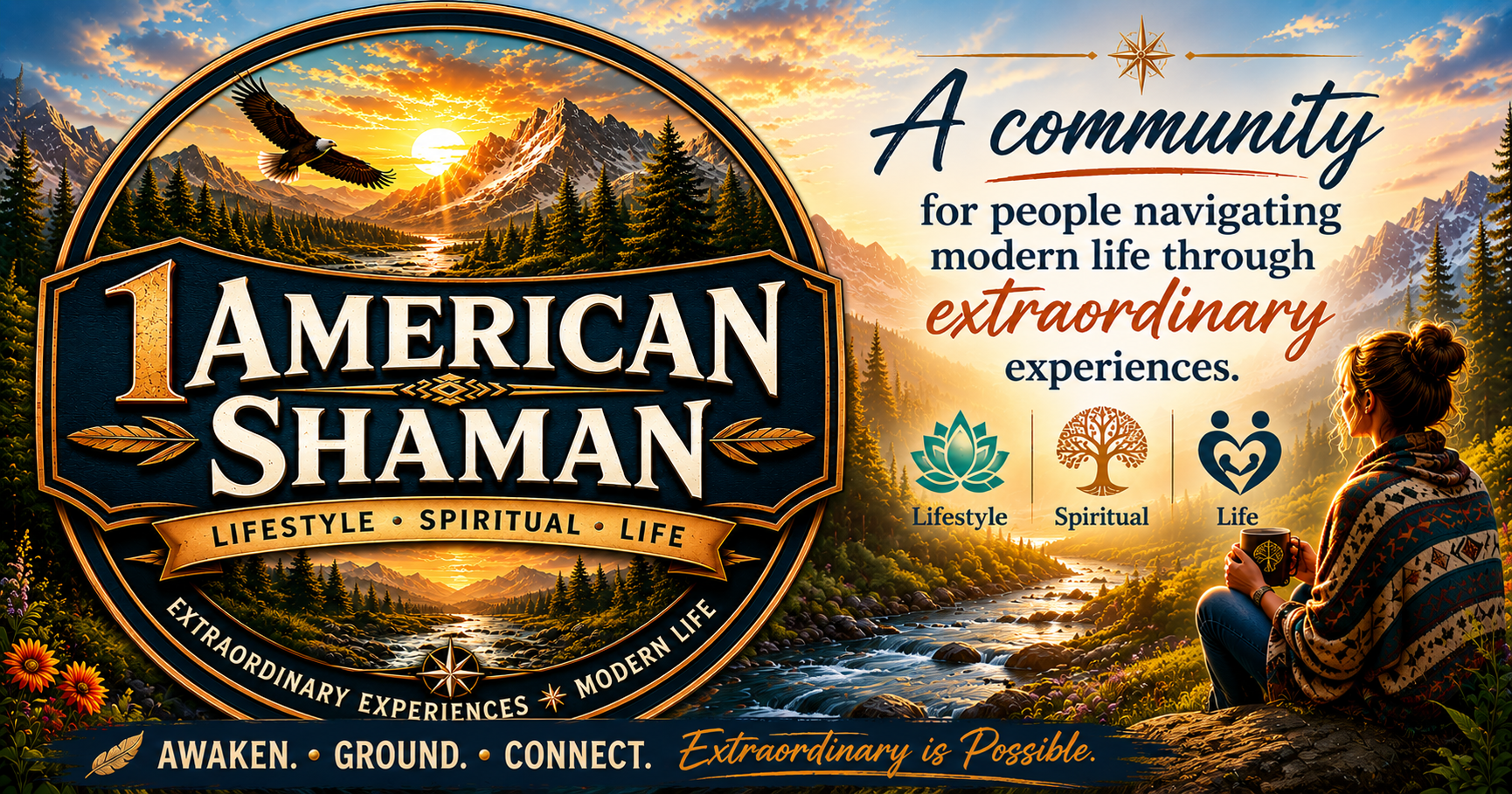 1 American Shaman banner — a community for people navigating modern life through extraordinary experiences
